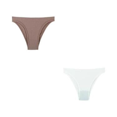 Imagem de Calcinhas Femininas Sem Costura De Cintura Baixa 2 Peças Lingerie Sexy