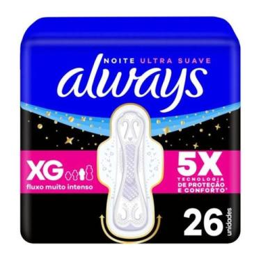Imagem de Absorvente always noites tranquilas suave xg c/abas c/26 und