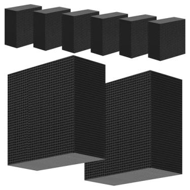 Imagem de Conelist 8 peças de filtro de cubo de aquário filtro de água de carbono ativado para aquário de peixes 10 x 10 x 5 cm com estrutura de favo de mel desodorante de carvão para lagoas, piscinas, cavalos,