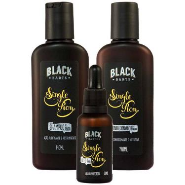 Imagem de Kit Barba Shampoo + Condicionador + Óleo Single Ron Black Barts