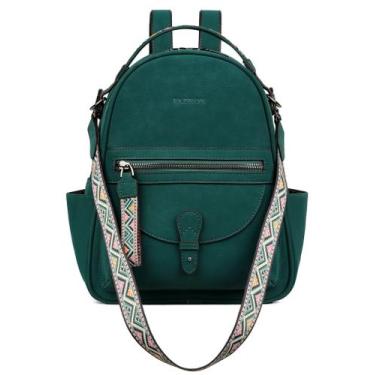 Imagem de Mochila FADEON Mini para mulheres em couro impermeável