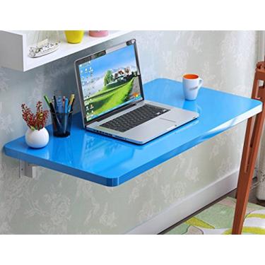 Imagem de LXB Mesa de computador para uso doméstico montada na parede - mesa dobrável para computador para estudantes, mesa de jantar de madeira maciça, mesa de jantar de madeira / 90 × 40 cm