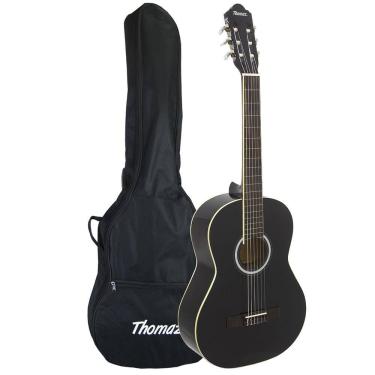 Imagem de Violão Acústico de Nylon TCG 390 Preto com Capa Thomaz