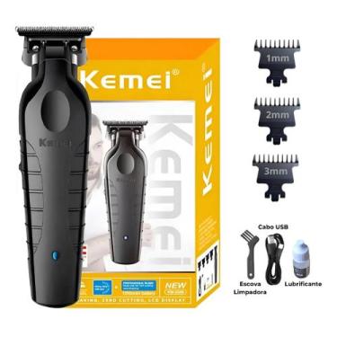 Imagem de Máquina Kemei 2299 Aparador de Cabelo e Barba Bivolt Recarregável Prof