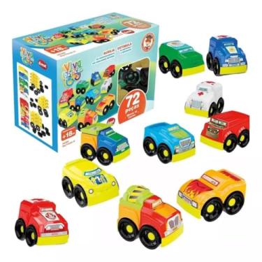 Imagem de Brinquedo Educativo de Carrinhos para Montar e Encaixar, Desenvolvimento Infantil
