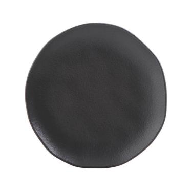 Imagem de Prato de Sobremesa 19cm Orgânico Cerâmica Preto Avulso Porto Brasil Mesa Posta