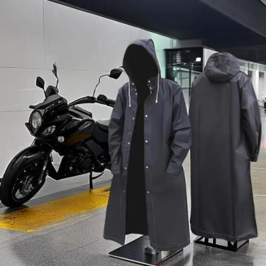 Imagem de Capa de Chuva Longa com Capuz - Impermeável e Unissex para Motocicleta