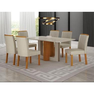 Imagem de Conjunto jantar 6 cadeiras 1,80x090 Izabelle - Arbo Design