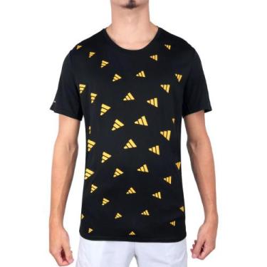 Imagem de Camiseta Adidas Brand Love Graphic Preta E Amarela