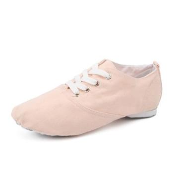 Imagem de Letuwj Sapatos de dança sapatos de jazz masculinos e femininos balé sapatos de dança de fundo macio, Bege, 5.5