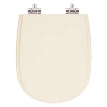 Imagem de Assento Sanitario Poliester com Amortecedor Paris Bone (Bege Claro) para Vaso Ideal Standard