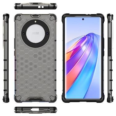 Imagem de Pzwoxukhov Capa para Honor X9a / Magic 5 Lite, Capa para Honor X40 Honeycomb Anti-Drop Shock Absorbing Case Preta