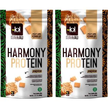 Imagem de Kit 2 Harmony Protein Paçoca Rakkau 600g - Vegano - Proteína