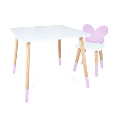 Imagem de Kit Mesa e Cadeira Infantil Borboletinha - Eita Casa Perfeita, Lilás
