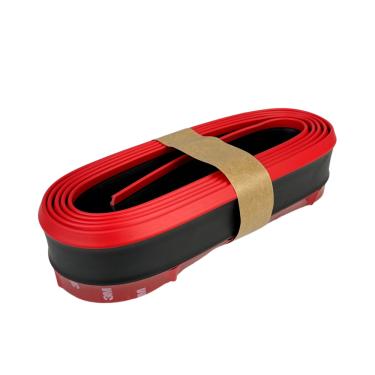 Imagem de Saia frontal Veicular Universal Vermelho e Preto Carro PVC