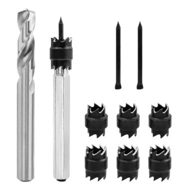 Imagem de Mesee Kit de cortador de solda a ponto, ferramenta de soldagem a ponto rotativo de 5/40.6 cm e 3/20.3 cm, removedor de furo de chapa metálica para soldagem a ponto de broca elétrica