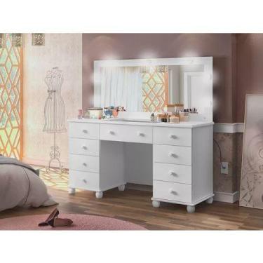 Imagem de Penteadeira Camarim 9 Gavetas Luxo Com Leds + Banqueta Luxo - Planet B