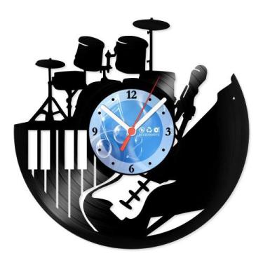 Imagem de Relógio De Parede Disco Vinil Música - Instrumentos - VMU-005 - Modern