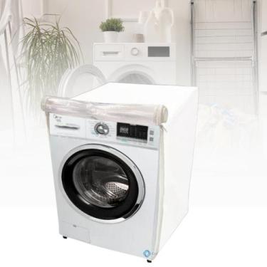 Imagem de Capa para lava e seca midea 12kg transparente - Clean Capas , Branca