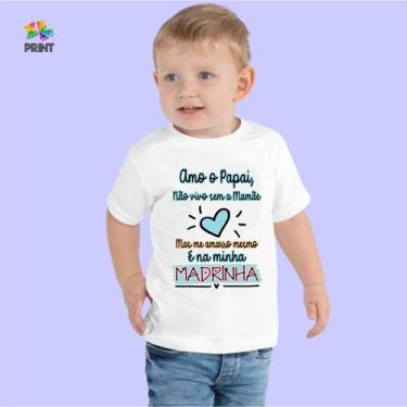 Imagem de Camiseta Infantil Me Amarro na Minha MADRINHA Est. Menino  - DINDA Zlp