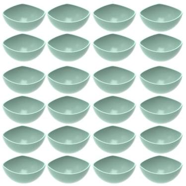 Imagem de 24 Bowls Trio Crippa Verde Menta Cumbuca Grande 500ml Plástico Salada Sopas Caldos