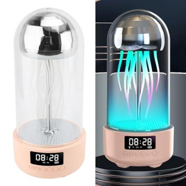 Imagem de Alto-falante Com Lâmpada de água-viva Com Luzes de 7 Cores Som Estéreo Premium, Tecnologia 5.0, Iluminação Ambiente Multifuncional e Alto-falante para Quarto, Festas Divertidas,
