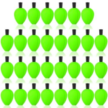 Imagem de ShinyRelief 30 peças boias de pesca boias de pesca de espuma de truta, boias de pesca, flutuadores de pesca com mosca, para truta, água salgada, água salgada, água doce (verde)