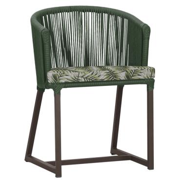 Imagem de Cadeira de Jantar Área Noronha em Alumínio com Pintura Marrom E5 Trama Original