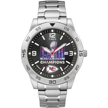 Imagem de Relógio masculino Timex Citation 42 mm Super Bowl LVIII Champions – Kansas City Chiefs, Vermelho