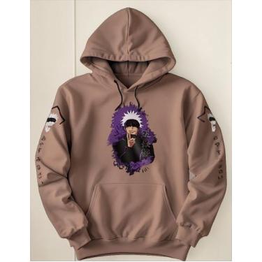 Imagem de Blusa Moletom Canguru Capuz E Bolso Satoru Gojo Personagens - Lobo Set