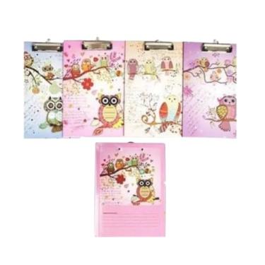 Imagem de Prancheta Metalicas Coloridas A4 (23 cm X 33 cm) com Prendedor Metálico Color (5 Unidades), (Sortidas)