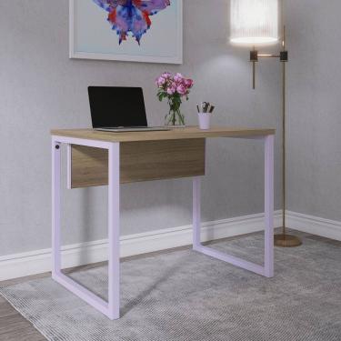 Imagem de Mesa para Escritório Industrial 90cm Pe25 Noce Naturalle/Lilias