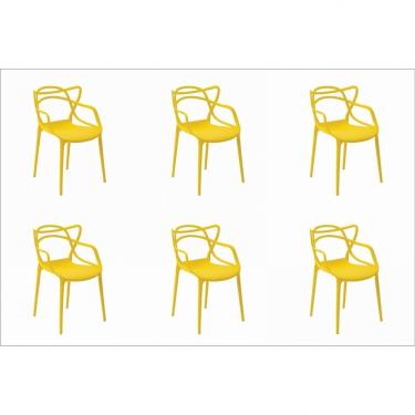 Imagem de Conjunto 6 Cadeiras Allegra Rivatti Amarelo