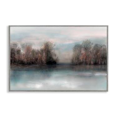 Imagem de Stupell Industries Murky Forest Mirage Gray Framed Giclee Art Design por Val Rhodes, 76 x 50 cm