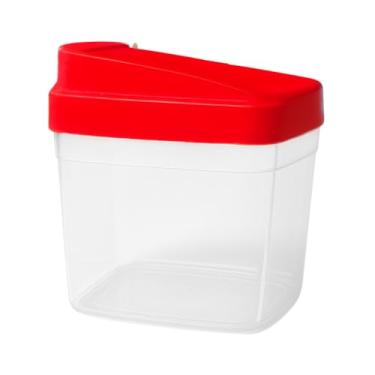 Imagem de Farinheiro Açucareiro Porta Tempero Condimento Dispenser Farofa Cereais Pote Multiuso 500ml (Vermelho)