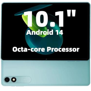 Imagem de Tablet, tablet Android de 10,1 polegadas com processador Octa-Core 10 GB de RAM, 128 GB de ROM, tela sensível ao toque HD IPS bateria 9H, Wi-Fi, BT 5.0, câmera dupla, tablets Google