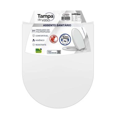 Imagem de Tampa de Vaso Carrara PP Soft Close Retire e Limpe Branco