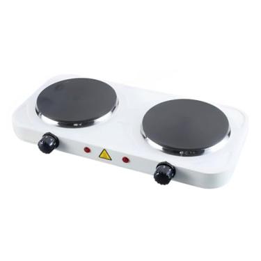 Imagem de Fogão Cooktop Elétrica Chapa Portatil Duas Bocas 110V/127v - BRANCO