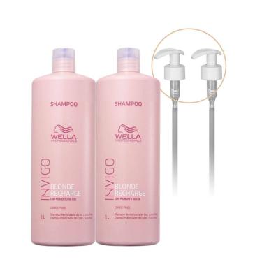 Imagem de Kit Wella Professionals Invigo Blonde Recharge Shampoo Extra Válvula (4 produtos)