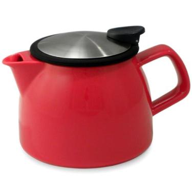 Imagem de Bule de Chá de Vidro com Infusor Bell For Life 470ml - Vermelho - Monc