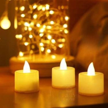 Imagem de Kit 48 Velas Decorativas de Led Eletrônicas para Festa Decoração vela led，velas de led，vela de led，velas decorativas de natal(12 Unidade - Mini Led)