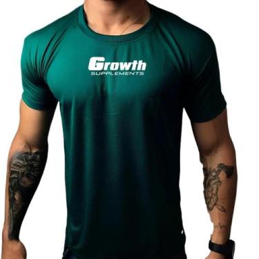 Imagem de Camiseta DryFit Masculina GROWTH com Elastano Secagem Rápida para Trei