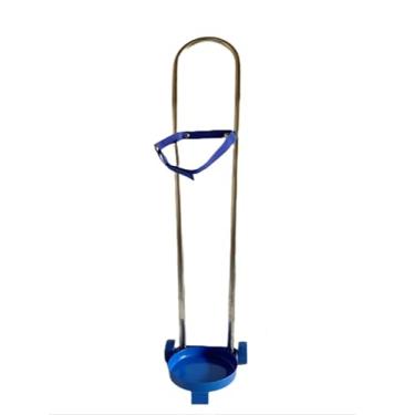 Imagem de Carrinho de cilindro de oxigênio com rodas, suporte de tanque de gás de aço inoxidável, carrinho de mão multifuncional para clínicas, carrinho de tanque de oxigênio portátil com alças (altura: 10L 87