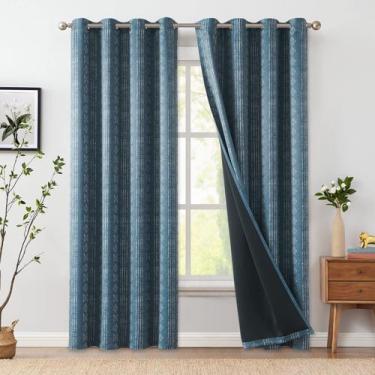 Imagem de Cortinas Jinchan 244 cm de largo Boho Opacas Térmicas 2 Paneles