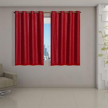 Imagem de Cortina Model M10 Blackout Com Voil Xadrez 2,00cm X 1,40cm - Eddi Casa