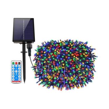 Imagem de Luzes De Cordão LED Solares Para Jardim Externo 100M 8 Modos Para Deco
