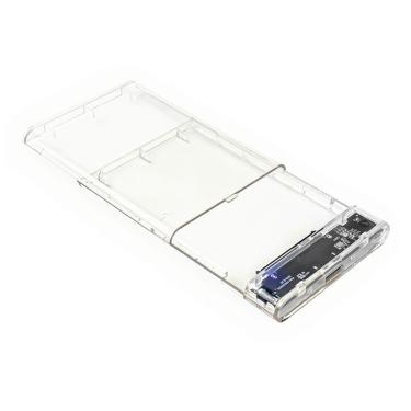 Imagem de Case para HD Externo CGHD-35 com USB 3.0 e Montagem sem Parafusos Transparente Oba Mix 6 Gbps
