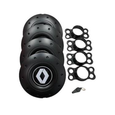 Imagem de Calotas Miollo Renault Sandero Aro 15 2013/2019 Amarok Preto
