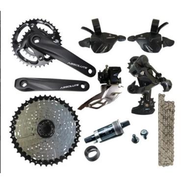 Imagem de Kit Grupo Bike Mtb Absolute Nero Wild A7 10v 20v 2x10v 11x42