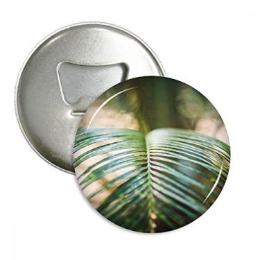 Imagem de Imagem de planta de folha verde natureza abridor de garrafas ímã de geladeira emblema multifuncional